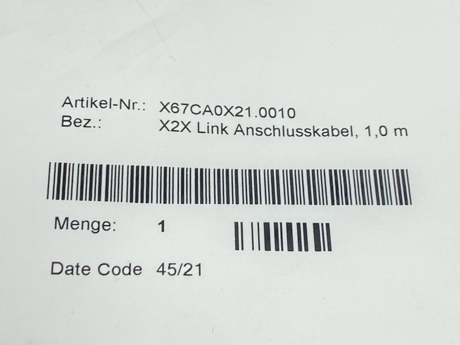 X67CA0X21.0010 | B&R Automation X2X Link Attachment Cable 1m - New - Maverick Industrial Sales