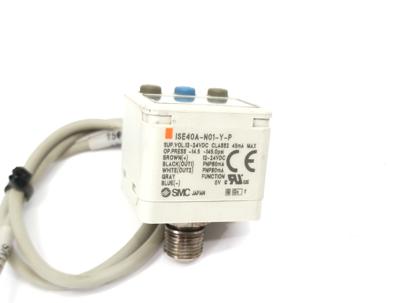 SMC ISE40A-N01-Y-P Digital Pressure Switch 12-24VDC M12 4-Pin - Maverick Industrial Sales