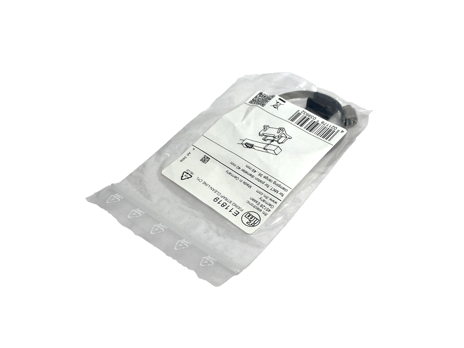 ifm E11819 Fixing Strap For Smooth Body Cylinder FIXING STRAP CLEAN-LINE CYL 2PK - Maverick Industrial Sales
