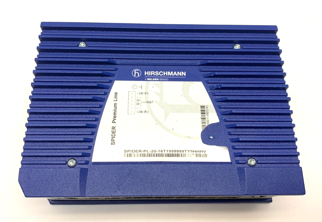 Hirschmann SPIDER-PL-20-16T1999999TY9HHHV Ethernet Switch DIN Rail Mount - Maverick Industrial Sales