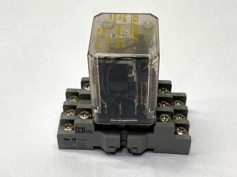 Square D KUD13M1P14V53 General Purpose Relay Series C w/ NR82 Base - Maverick Industrial Sales