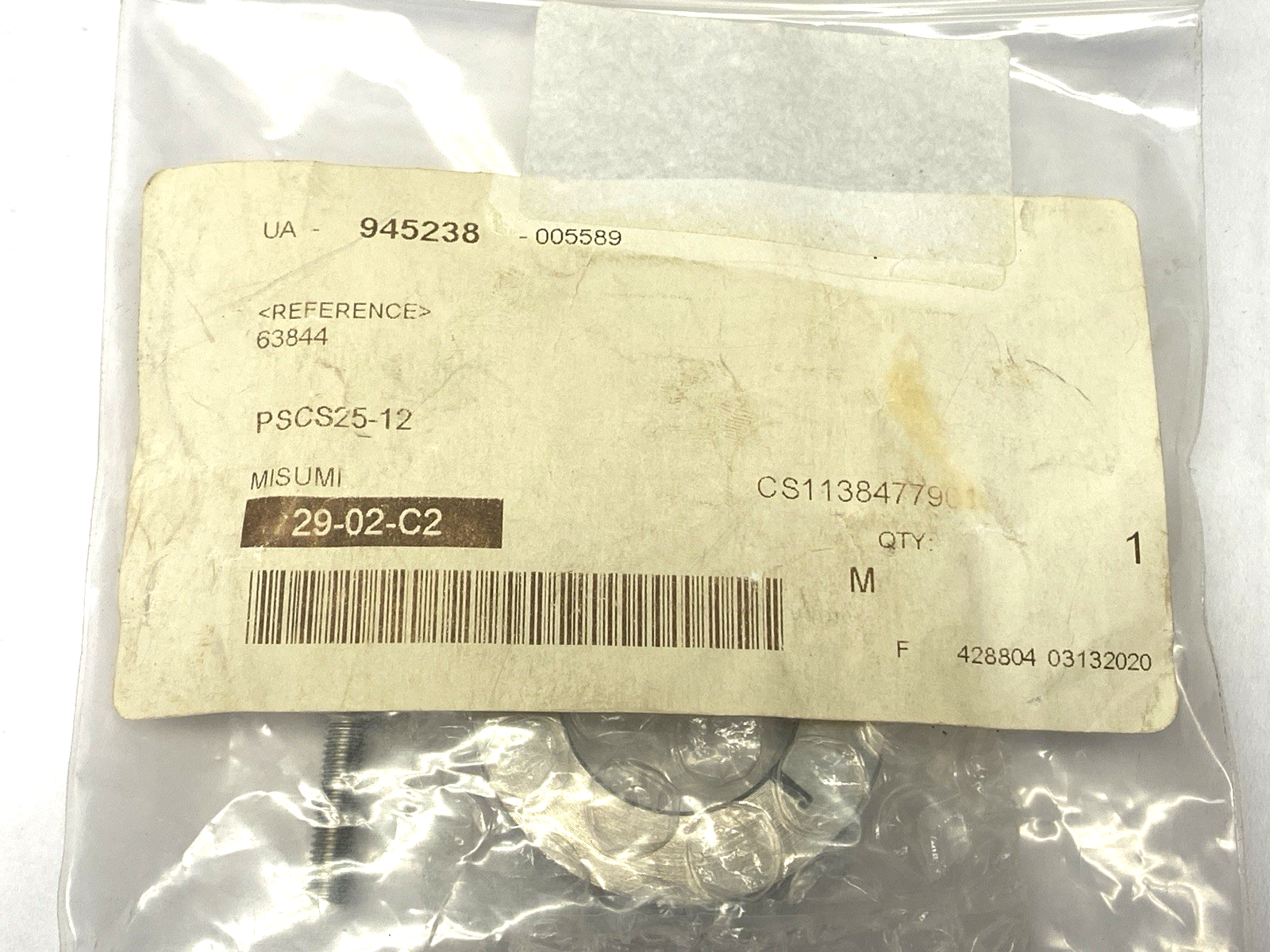 Misumi PSCS25-12 Shaft Collar Clamp 45mm OD x 25mm ID x 12mm Width - Maverick Industrial Sales