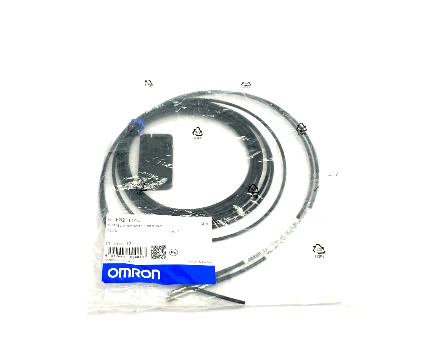 Omron E32-T14L Fiber Optic Sensor Head Dual-Channel - Maverick Industrial Sales
