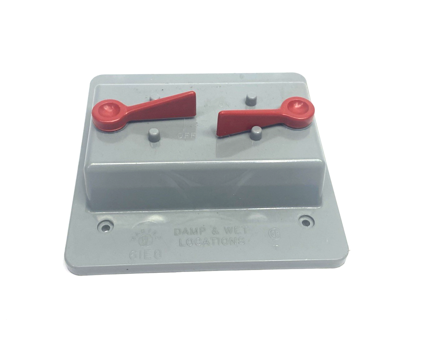 Carlon E9G2SSN 2-Gang Double Toggle Weather-Proof Cover, Gray - Maverick Industrial Sales