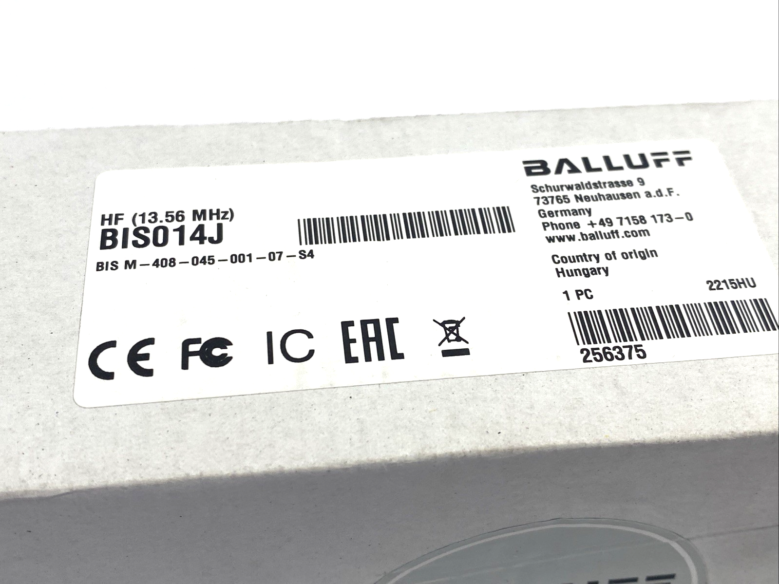 Balluff BIS014J Cubic IO-Link, HF RFID Read/Write Head BIS M-408-045-001-07-S4 - Maverick Industrial Sales