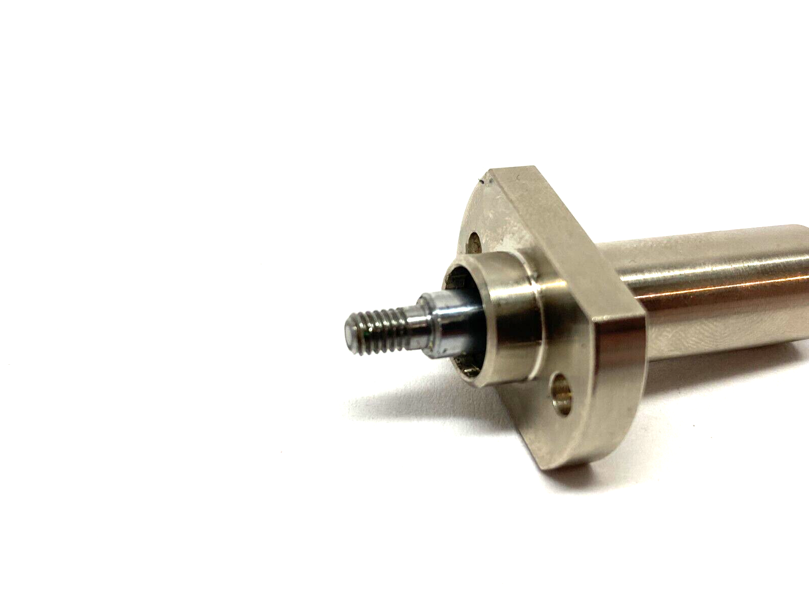 Pilot Flanged Linear Ball Bearing w/ 6mm Threaded Tip Rod, 12mm Overall Diameter - Maverick Industrial Sales