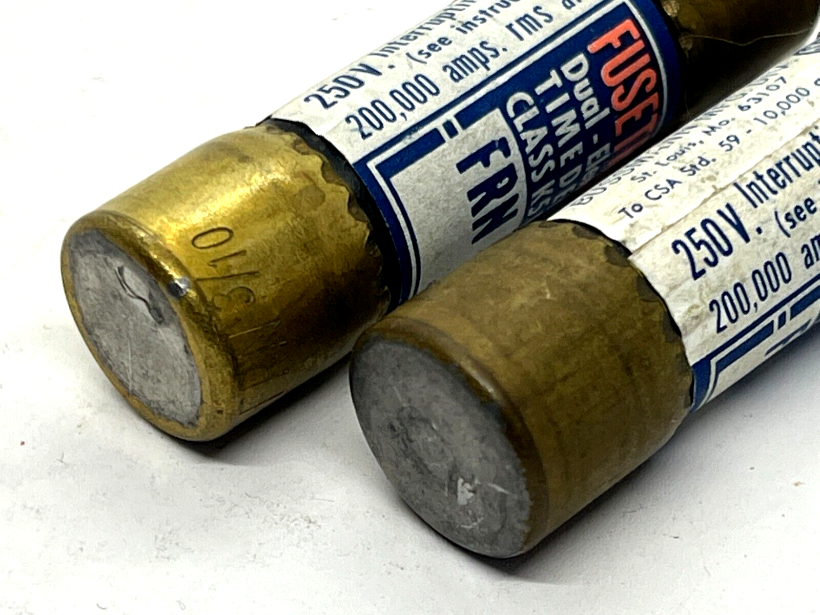 Bussmann FRN-3/10 Fusetron Dual-Element Time Delay Fuse 3/10A 250V LOT OF 2 - Maverick Industrial Sales