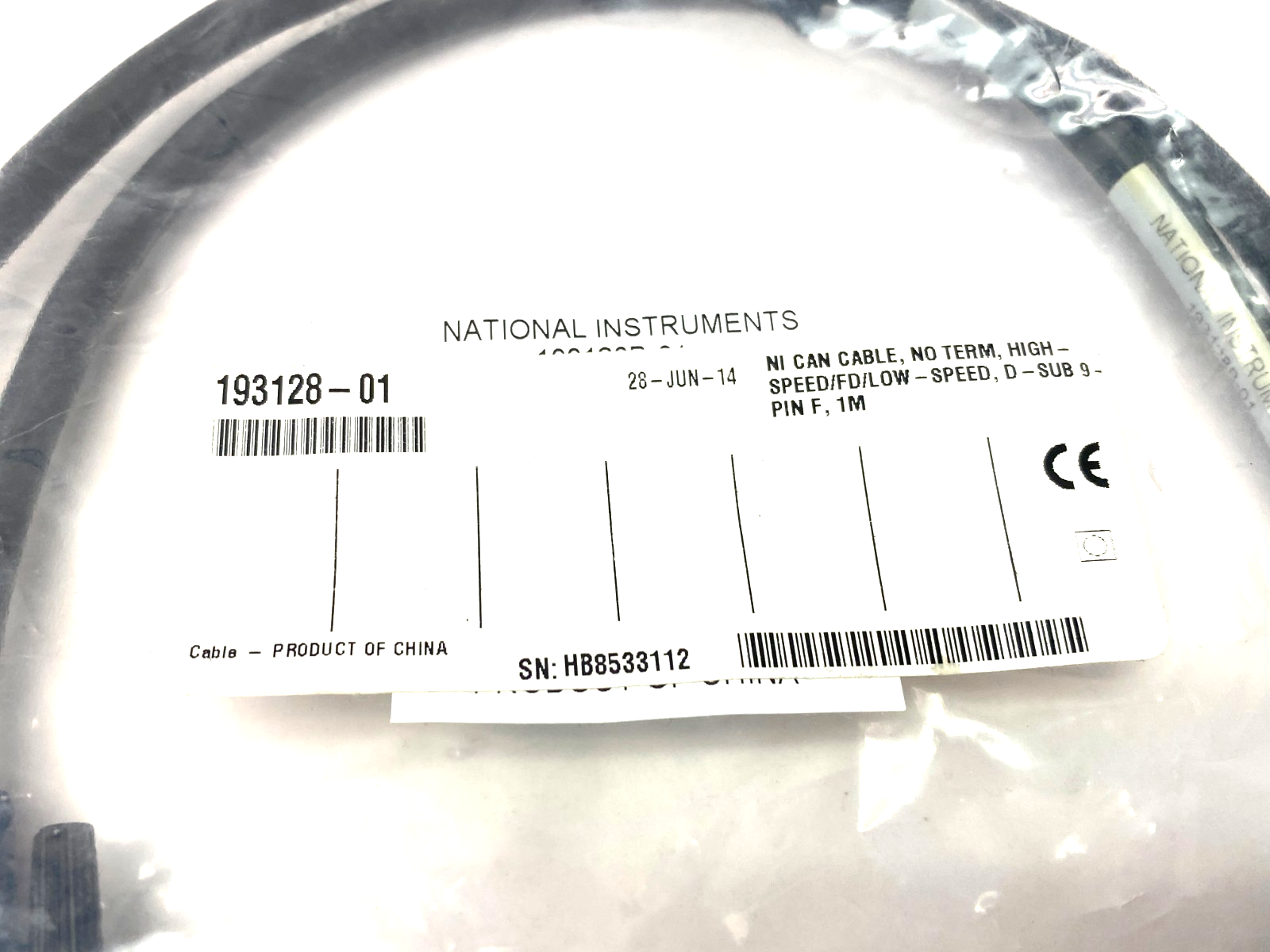 National Instruments 193128-01 D-Sub CAN Cable Assembly 1m - Maverick Industrial Sales