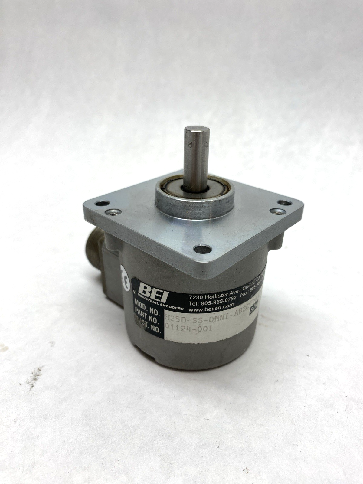 H25D-SS-OMNI-ABZC-28V/V-SM18, 01124-001 | BEI Sensors 01124-001, H25D-SS-OMNI-ABZC-28V/V-SM18 Incremental Rotary Encoder - For parts or not working - Maverick Industrial Sales