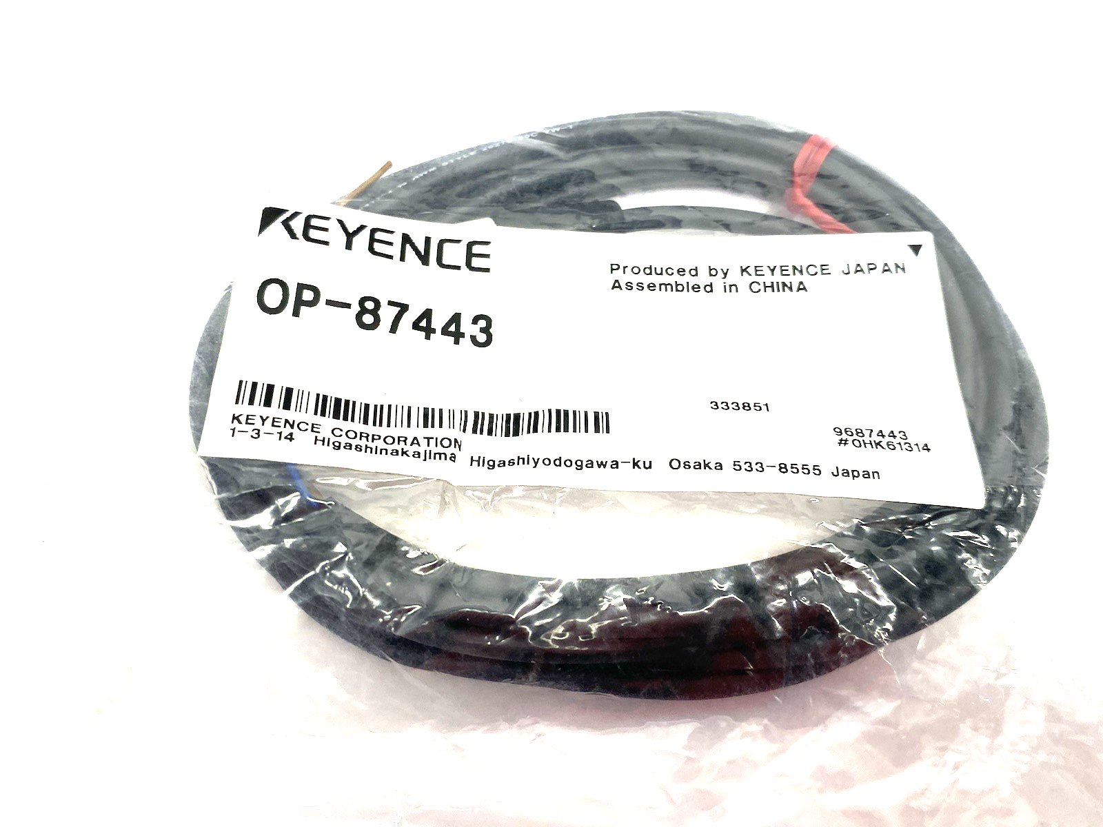 OP-87443 | Keyence Panel/Monitor Power Cable M8 4-pin / Strand wire 2 m - New - Maverick Industrial Sales