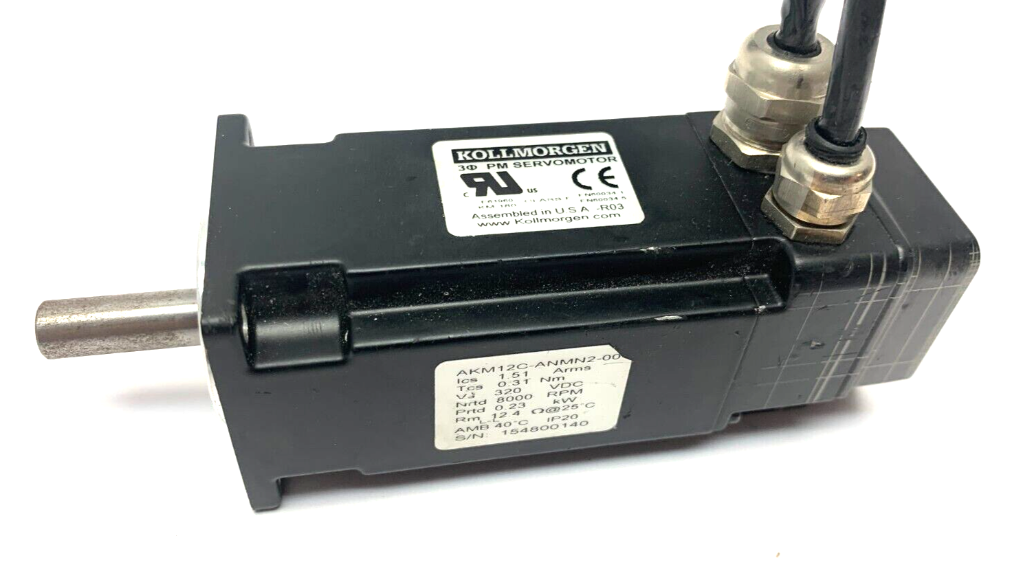 Kollmorgen AKM12C-ANMN2-00 3-Phase PM Servomotor 8000RPM 320VDC IP20 - Maverick Industrial Sales