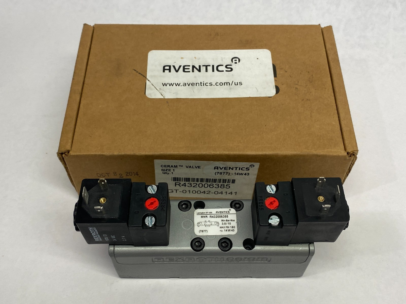 Emerson Rexroth R432006385 AVENTICS™ 5/3-Directional Valve, Series CERAM™ - Maverick Industrial Sales