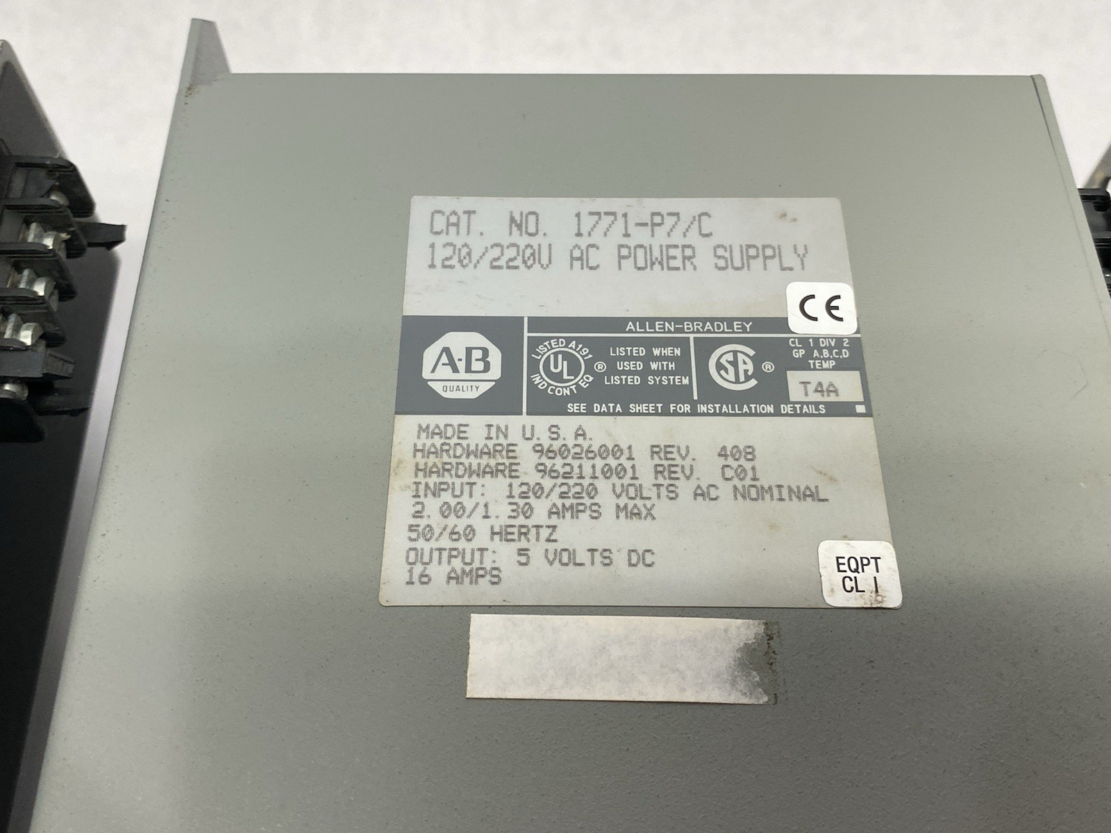 1771-P7 | Allen Bradley Power Supply Units LOT OF 3 - Used - Maverick Industrial Sales