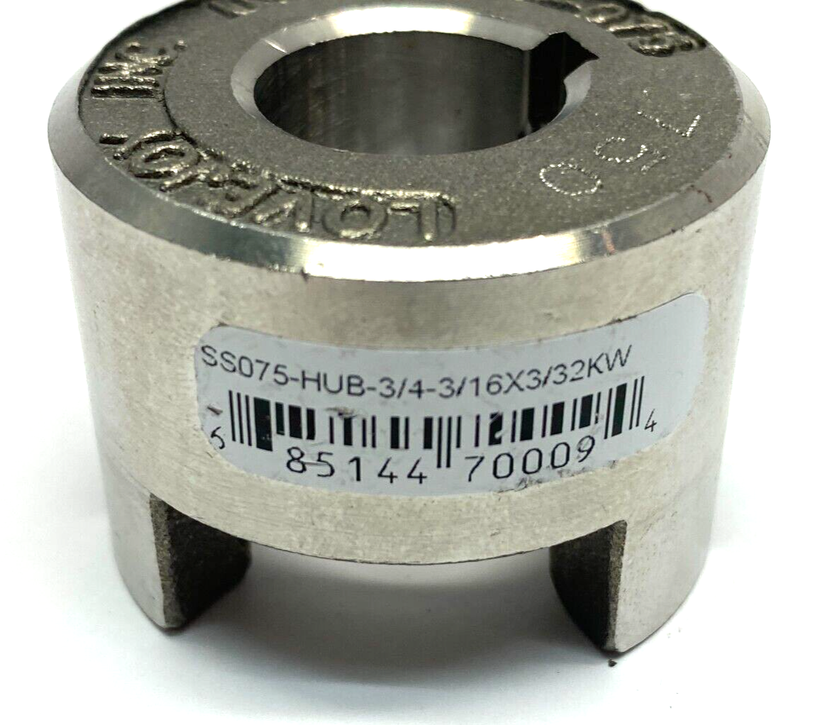 SS075-HUB-3/4-3/16X3/32KW | Lovejoy Straight Jaw Coupling Hub SS075 0.75" Bore - New – Open Box - Maverick Industrial Sales