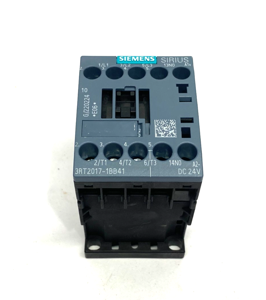 Siemens 3RT2017-1BB41 SIRIUS Contactor 12A, 400V, 5.5kW, 1NO - Maverick Industrial Sales