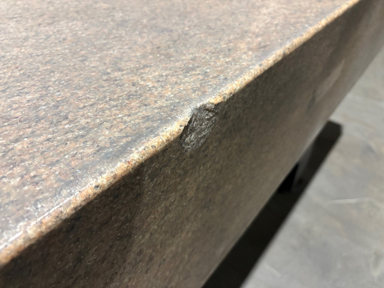 Pink Granite Stone Inspection QC Table, 72" x 48" x 12" - Maverick Industrial Sales
