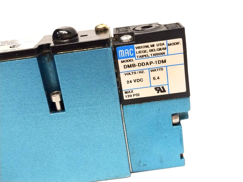 Mac Valves 92B-AAF-000-DM-DDAP-1DM 5/2 Single Circuit Bar Solenoid Valve 24VDC - Maverick Industrial Sales