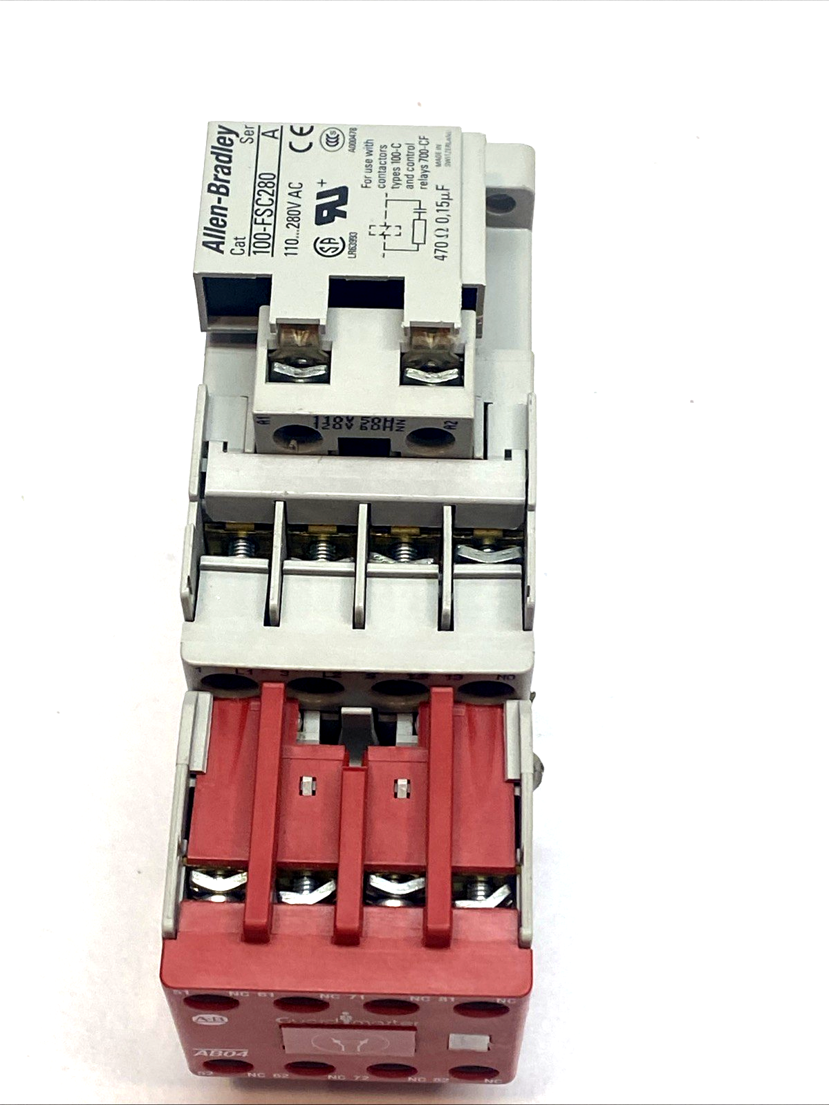 100S-C12D14BC | Allen-Bradley Guardmaster Safety Contactor 12A 120VAC - Used - Maverick Industrial Sales
