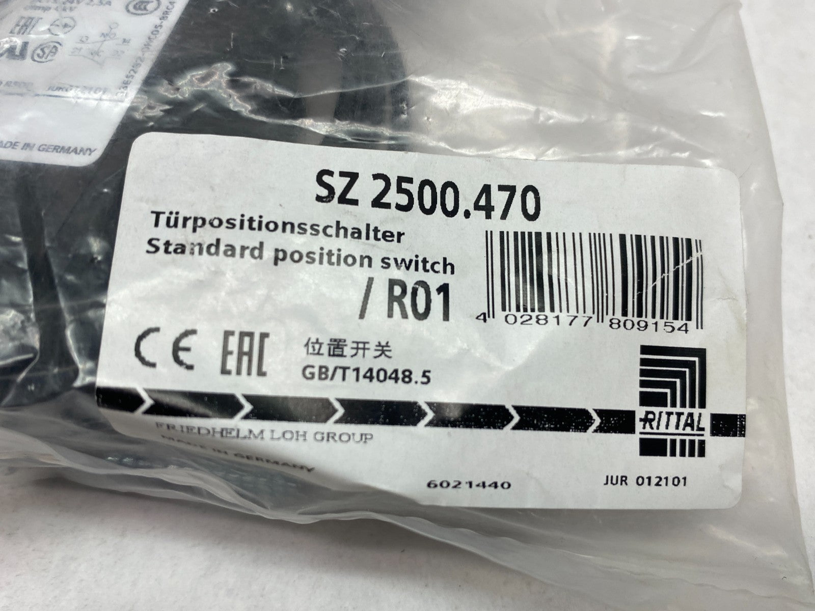 Rittal SZ 2500.470 Door Operated Standard Position Switch 2500470 - Maverick Industrial Sales