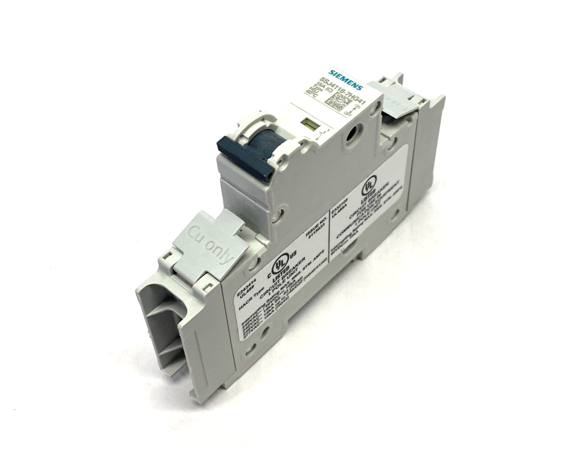 Siemens 5SJ4118-7HG41 Miniature Circuit Breaker 240V 15kA, 1-Pole, C-Trip, 15A - Maverick Industrial Sales