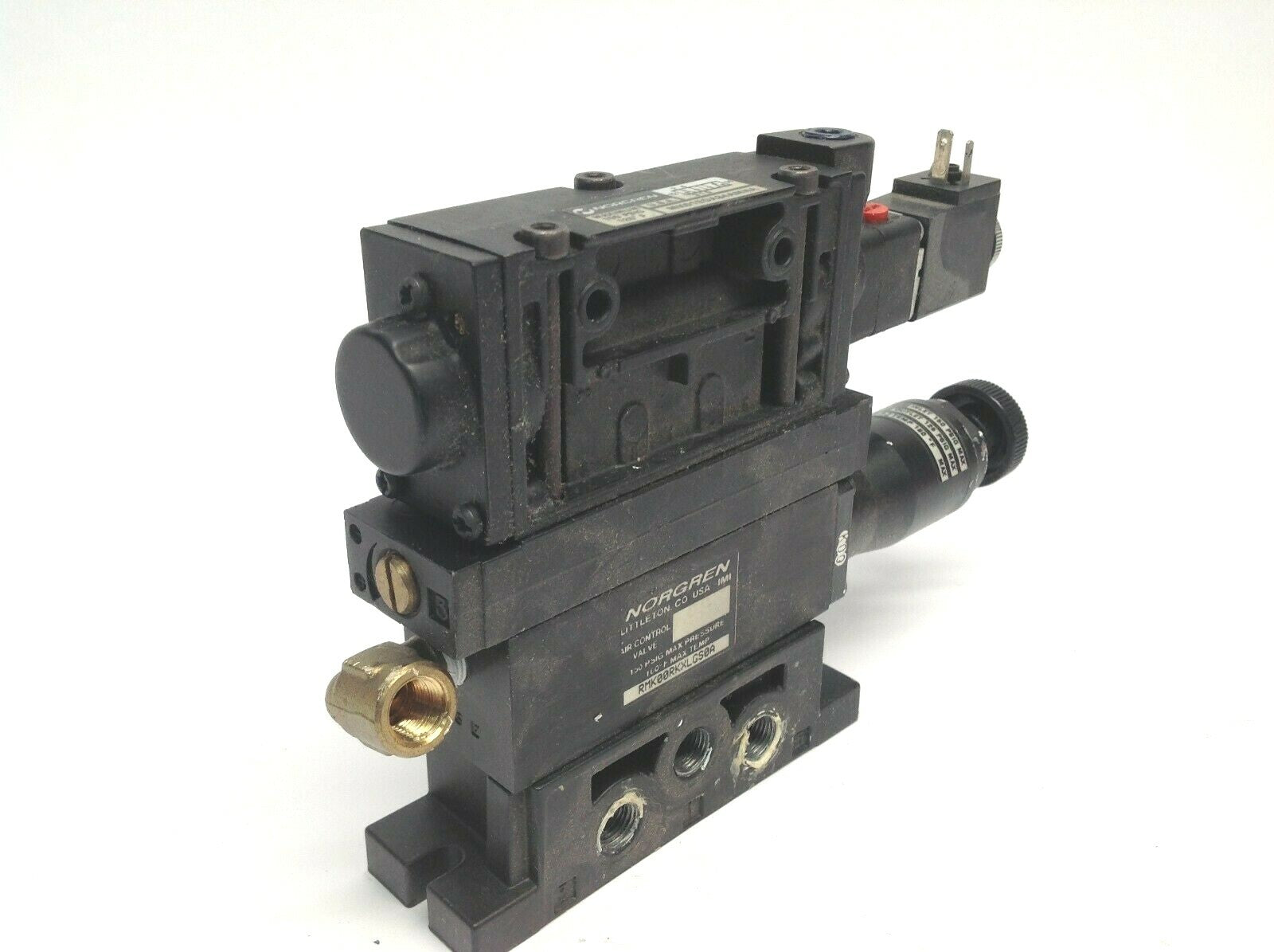 Norgren MK01EDA34AMNA Pneumatic Solenoid w/ RMK00RKXLGS0A Regulator Valve - Maverick Industrial Sales