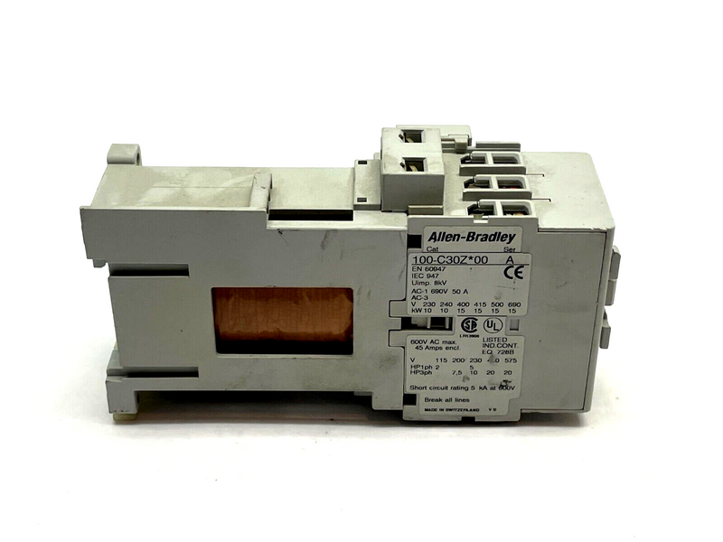 Allen Bradley 100-C30ZJ00 Ser. A Contactor 30A 3P 24VDC - Maverick Industrial Sales