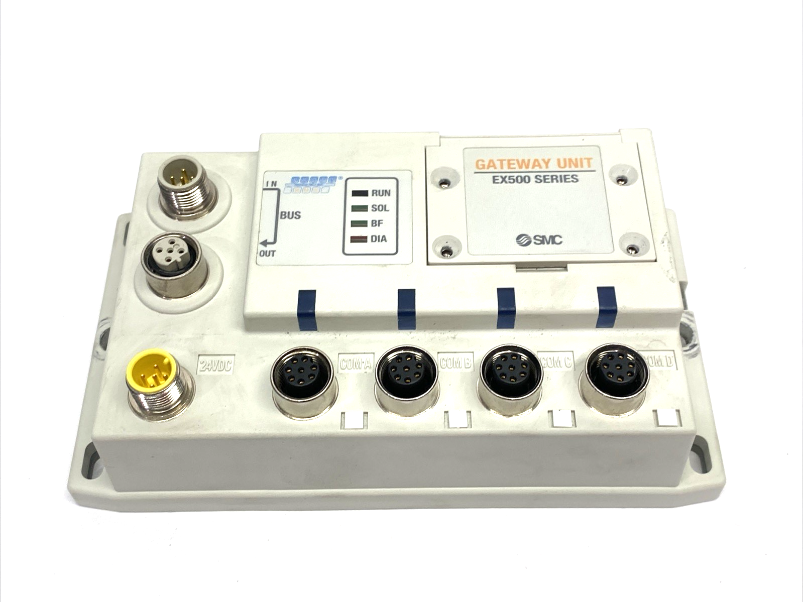 SMC EX500-GPR1A PROFIBUS Serial Interface IO Unit, 64/64 MISSING FRONT SCREWS - Maverick Industrial Sales