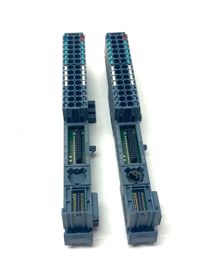 Siemens 6ES7193-6BP20-0BA0 SIMATIC ET 200SP Base Unit BU15-P16+A10+2B LOT OF 2 - Maverick Industrial Sales