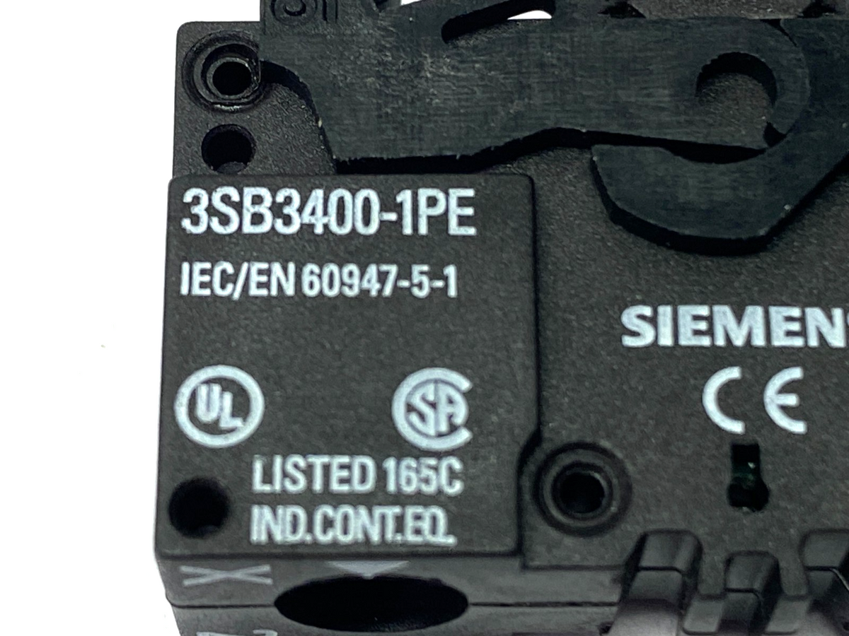 Siemens 3SB3400-1PE Lamp Holder, White, 24V AC/DC - Maverick Industrial Sales