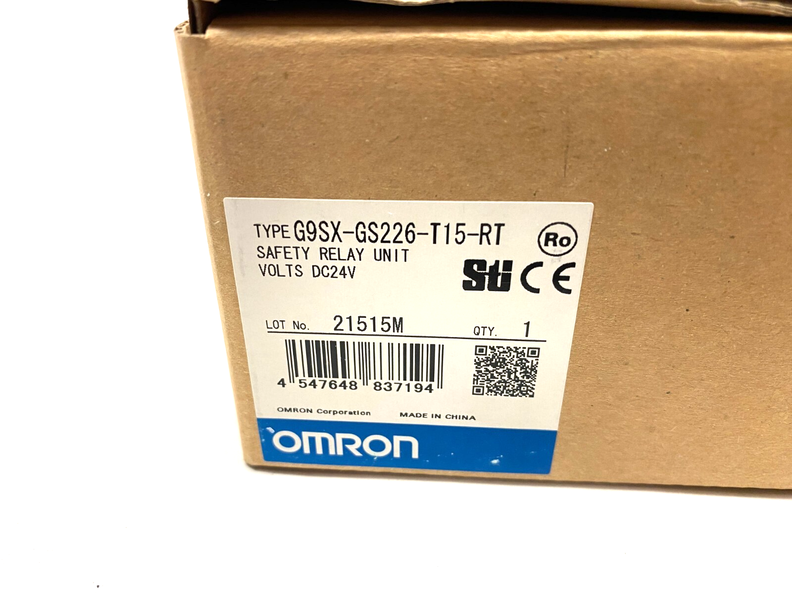 Omron G9SX-GS226-T15-RT Flexible Safety Relay Unit 24VDC 5W Max - Maverick Industrial Sales