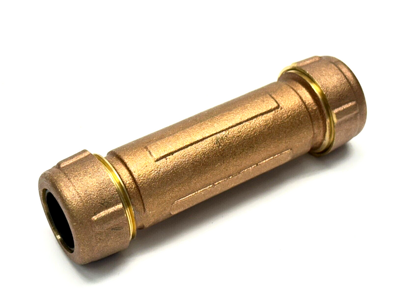 1/2" Pipe 3/4" Copper Tube Brass Compression Pipe Joining Coupling 5" Long - Maverick Industrial Sales