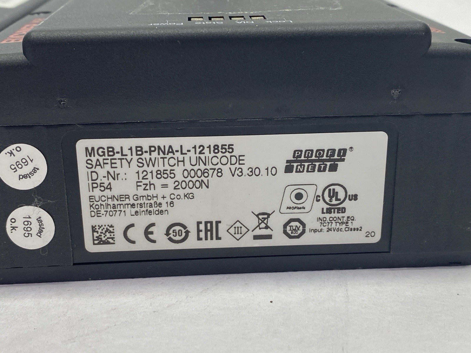 Euchner MGB-L1B-PNA-L-121855 Multifunctional Gate Box w/ MGB-H-AA1A2-R-106049 - Maverick Industrial Sales