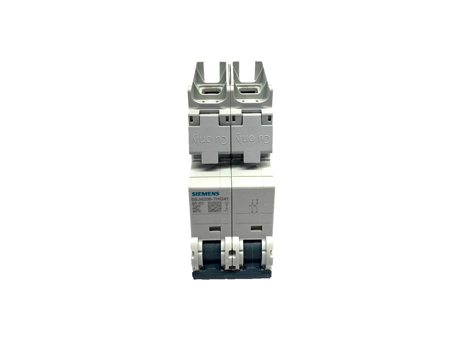 Siemens 5SJ4206-7HG41 Miniature Circuit Breaker 240V 14kA, 2P, Trip C, 6A - Maverick Industrial Sales