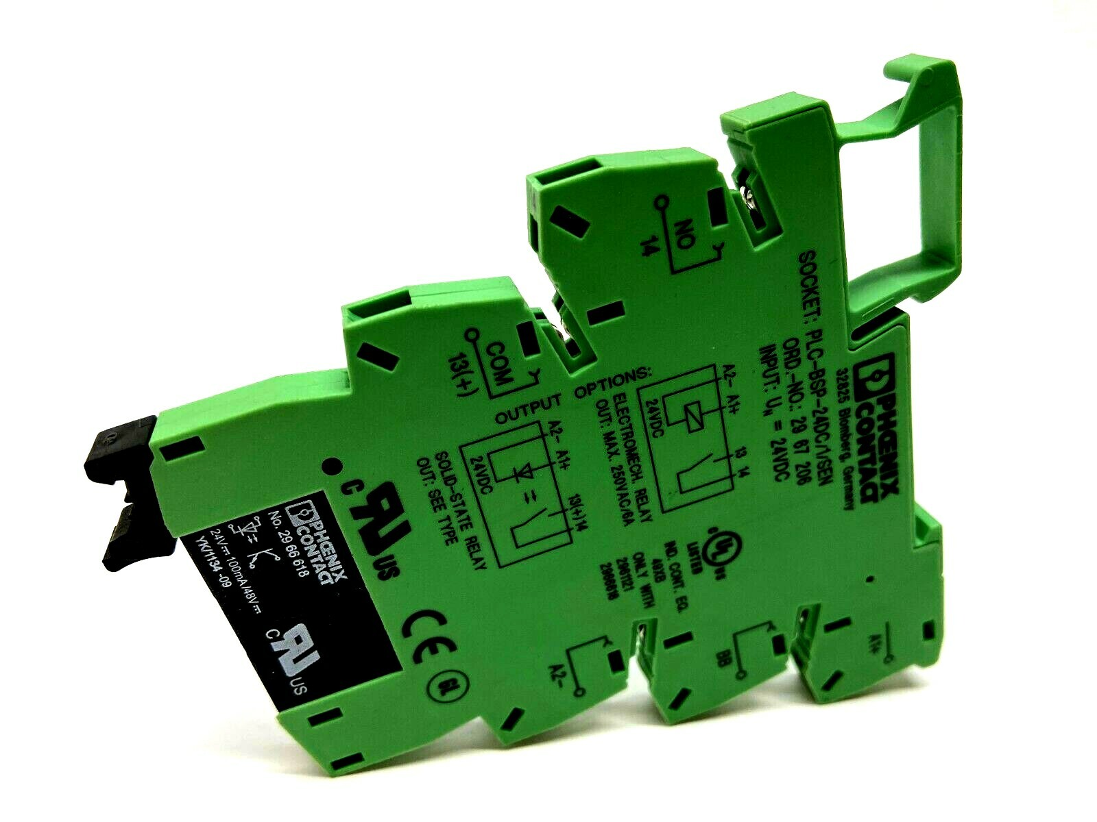Phoenix Contact PLC-BSP-24DC/1/SEN Socket w/ 29 66 618 Relay - Maverick Industrial Sales