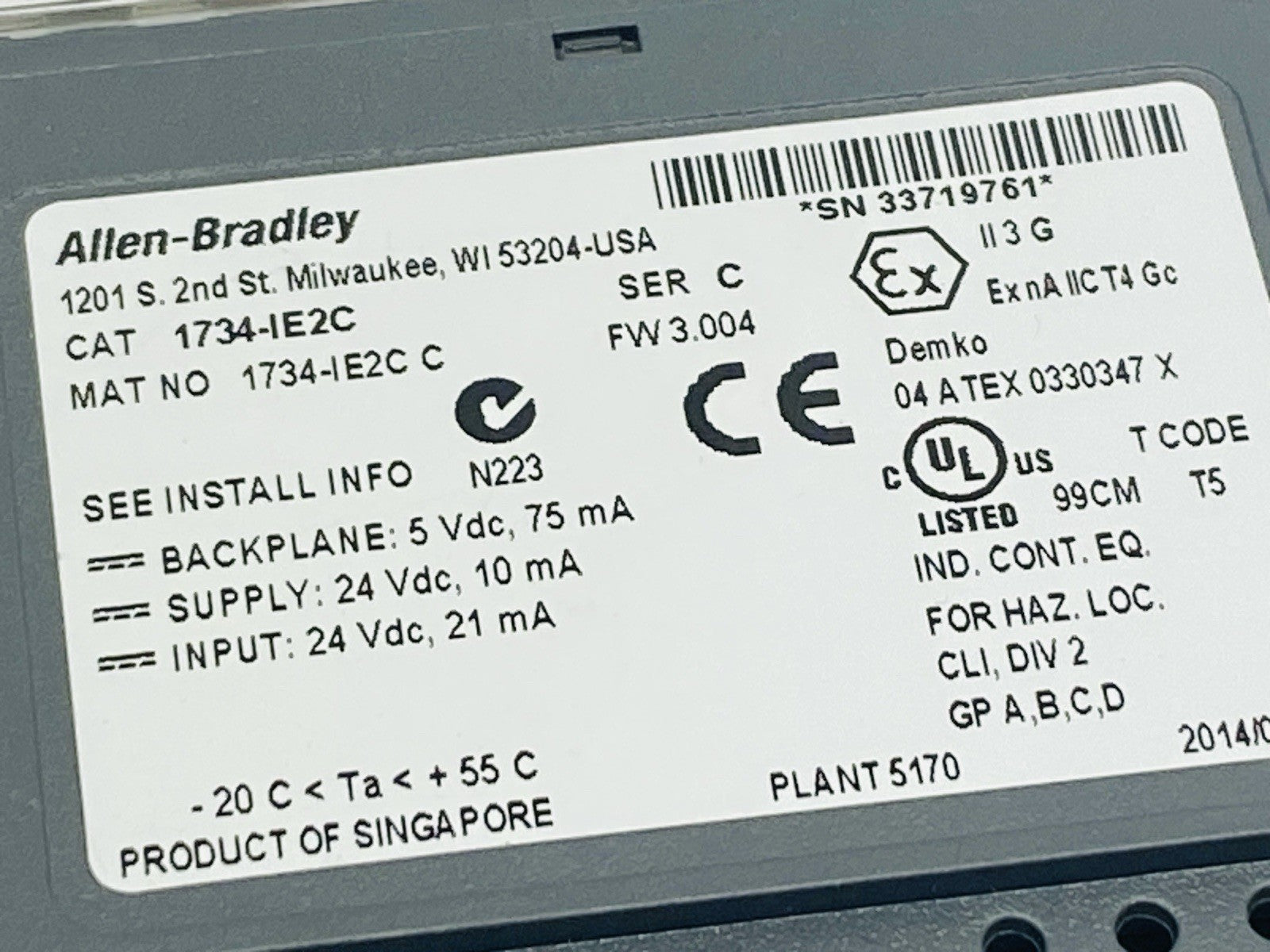 Allen Bradley 1734-IE2C Ser C POINT I/O 2-Point Analog Input Module - Maverick Industrial Sales