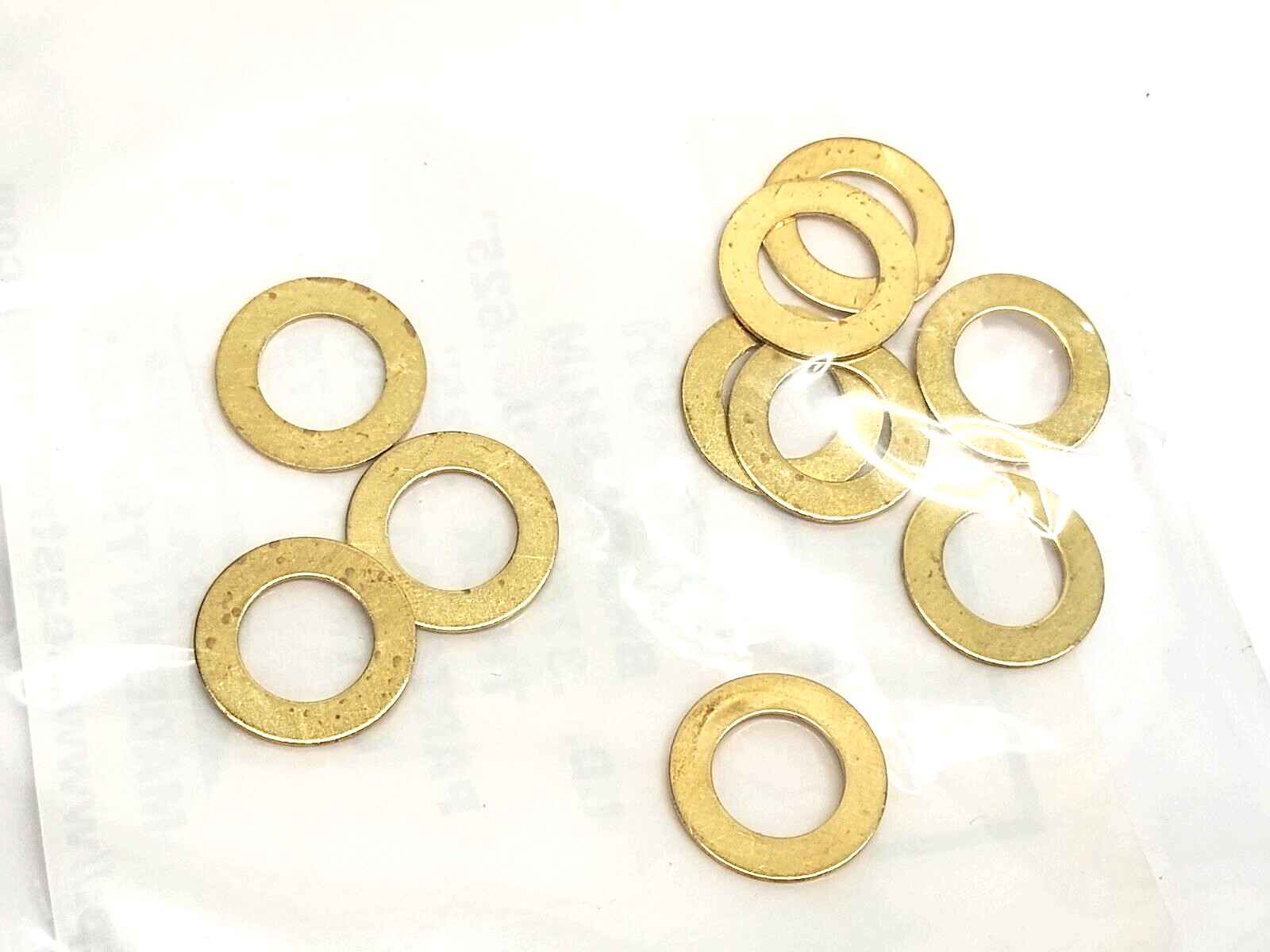 Seastrom A378-230-25 Brass Washer/Shim 0.375" ID x 0.625" OD x 0.025" Thick 10PK - Maverick Industrial Sales