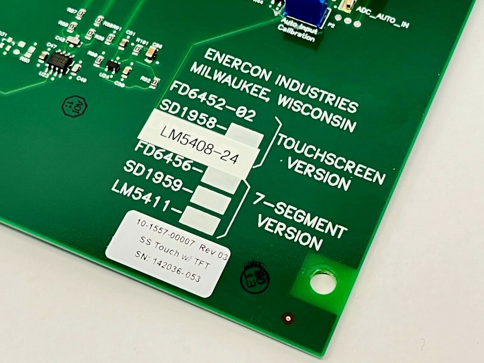 Enercon Industries 10-1557-00007 Rev 03 FD6452-02 LM5408-24 SS Touch w/ TFT - Maverick Industrial Sales