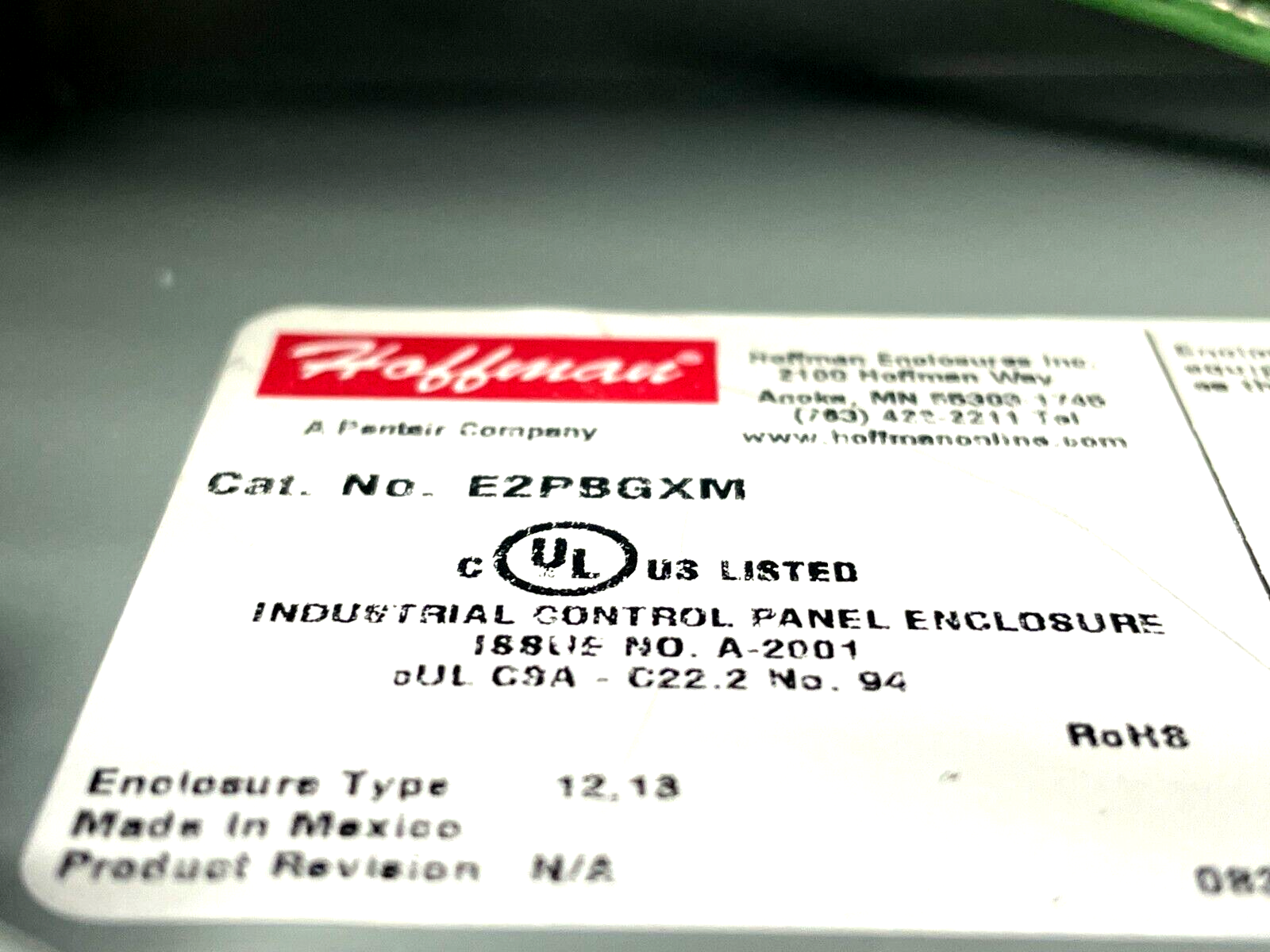 Hoffman E2PBGXM 2-Pushbutton Enclosure w/ Allen Bradley 800FP-MT44, 800FP-LF3 - Maverick Industrial Sales