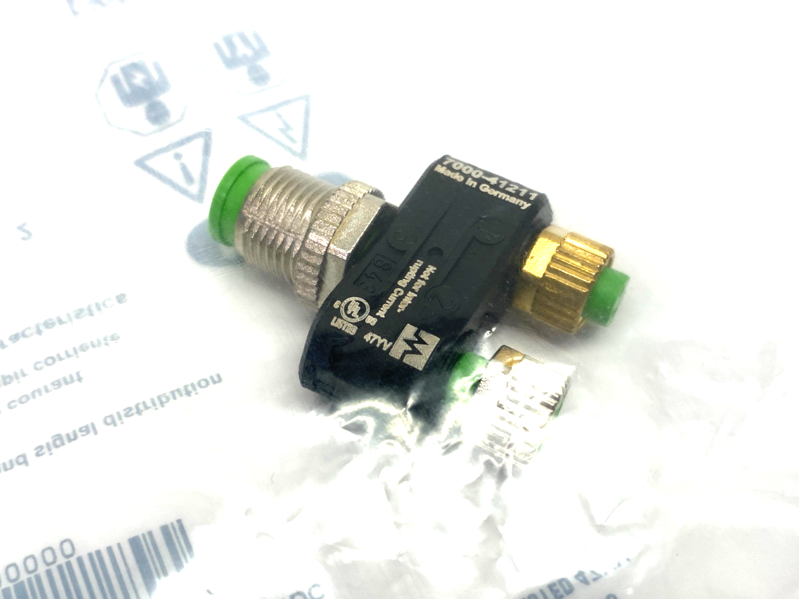 Murrelektronik 7000-41211-0000000 SlimLine T-Coupler M12 Male / 2x M8 3-Pol - Maverick Industrial Sales