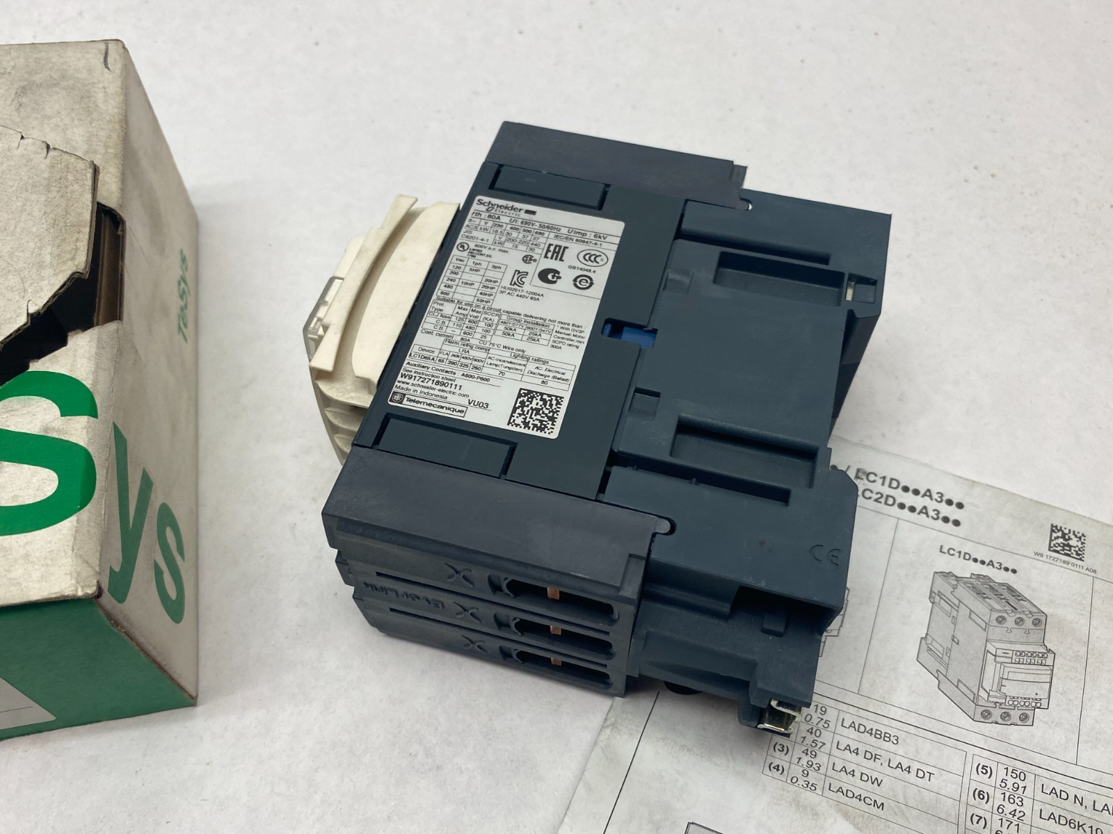 Schneider Electric LC1D65AG7 TeSys Deca Contactor 3-Pole 3NO 940899 - Maverick Industrial Sales