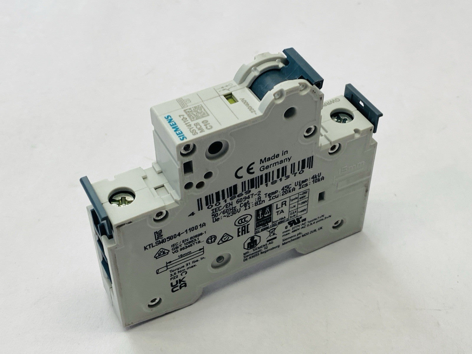 Siemens 5SY4110-7 Miniature Circuit Breaker C10 1-Pole 10kA 10A - New - Maverick Industrial Sales