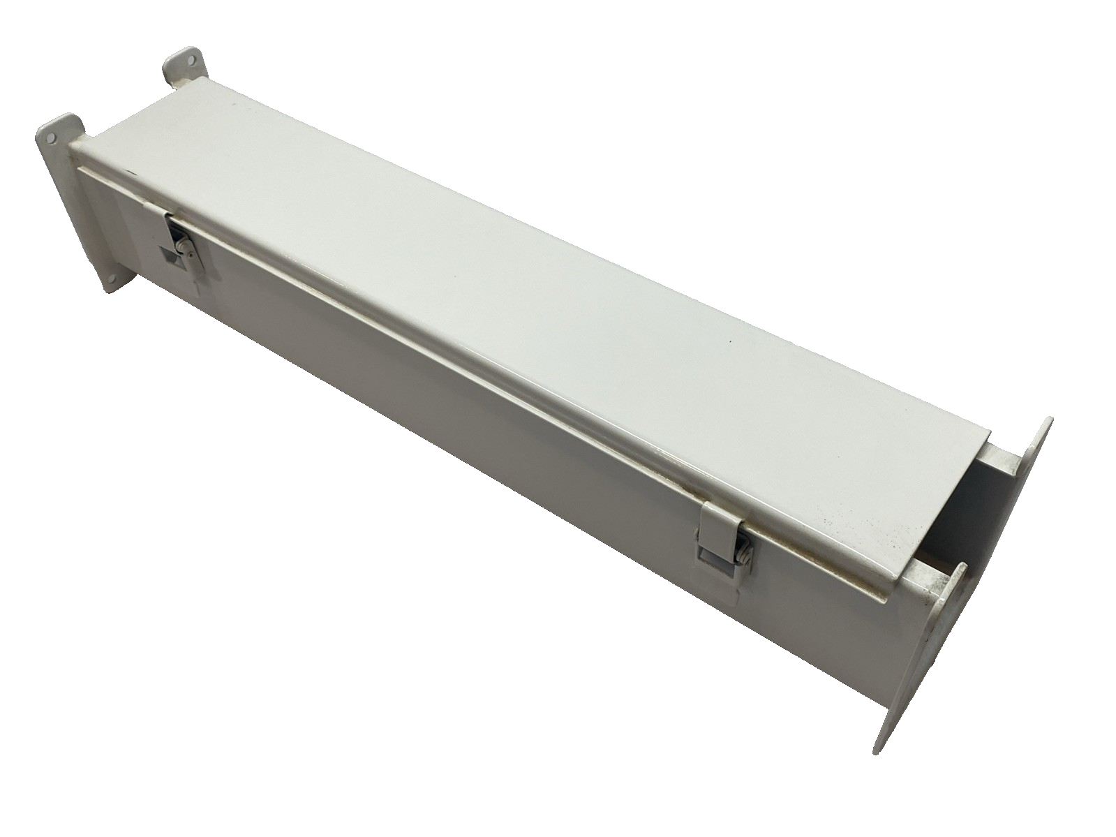 F44L24 | Hoffman nVENT Wireway 4"x4"x24" Type 12 Lay-In Hinged Cover Steel - New – Open box - Maverick Industrial Sales