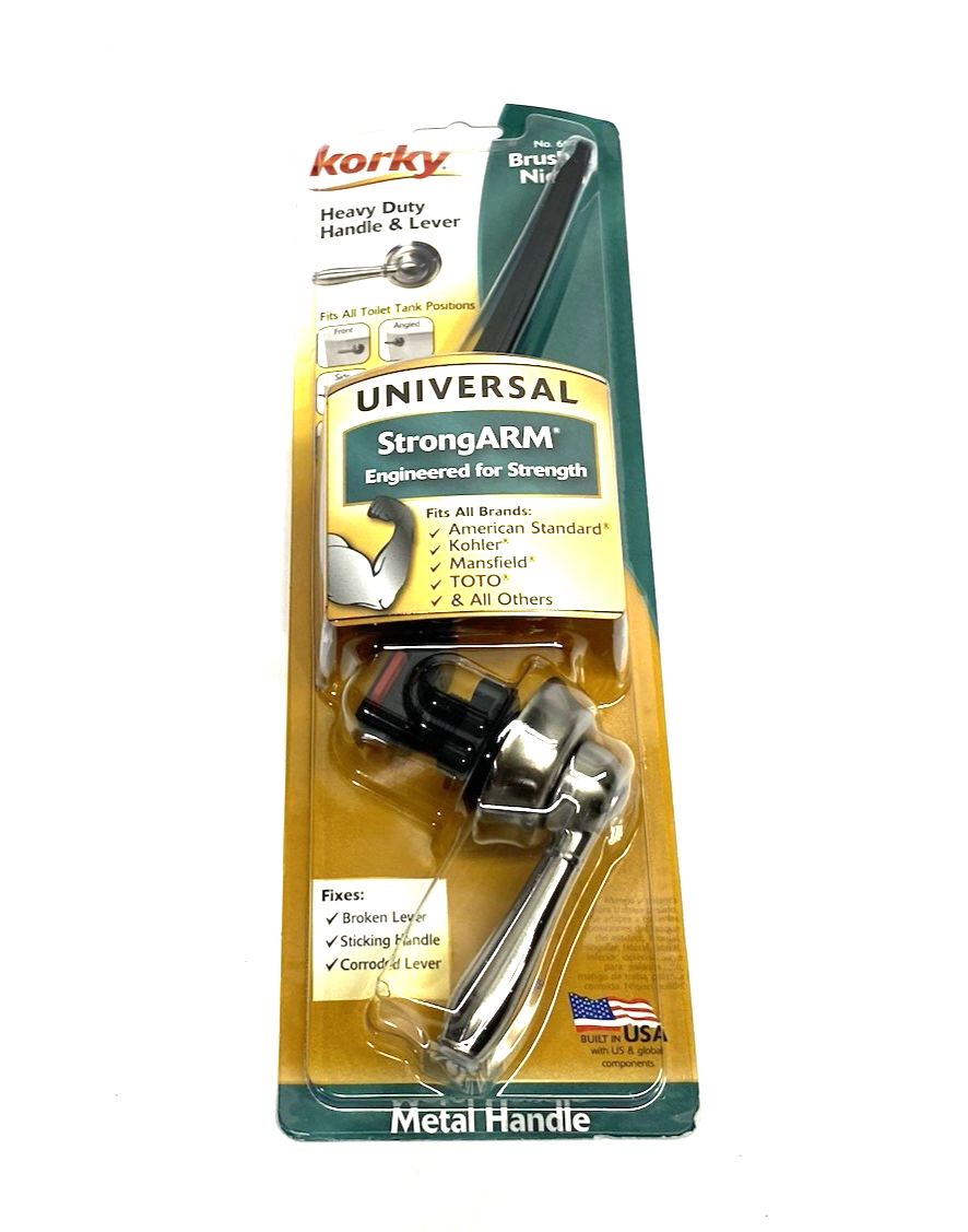 6071 | Korky StrongARM® Toilet Flush Handle and Lever, Faucet Brushed Nickel - Maverick Industrial Sales