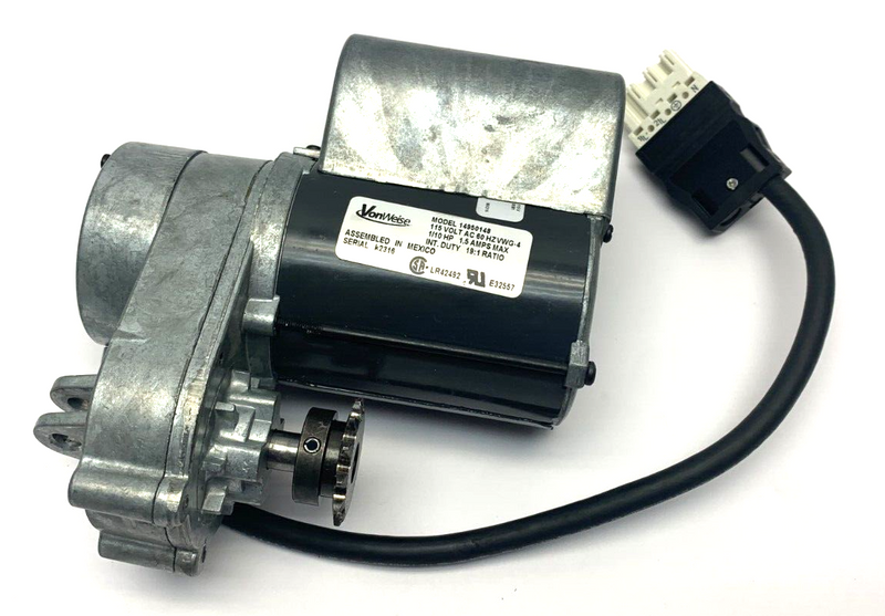 VonWeise 14950148 GearMotor 115V AC 1/10HP 1.5A 19:1 Ratio VWG-4 - Maverick Industrial Sales