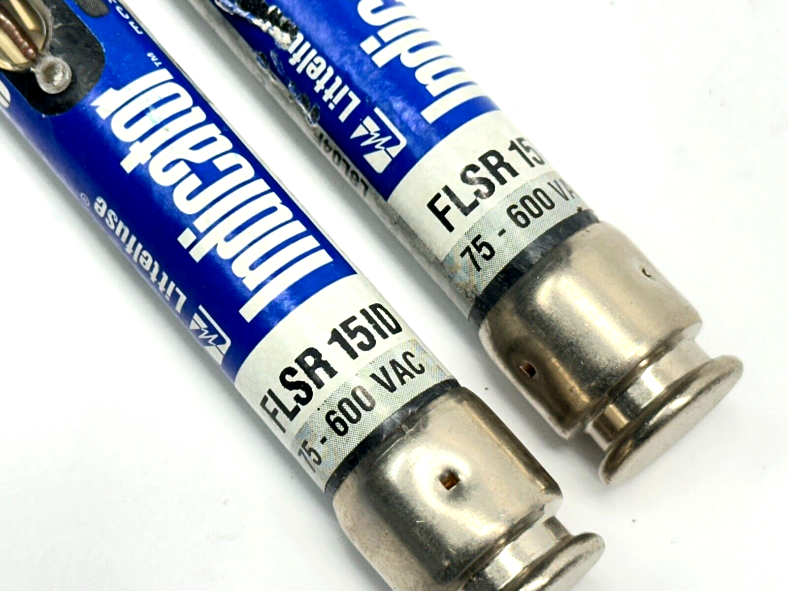 Littlefuse FLSR 15 ID Indicator Time Delay Fuse Class RK5 15A 600VAC LOT OF 2 - Maverick Industrial Sales