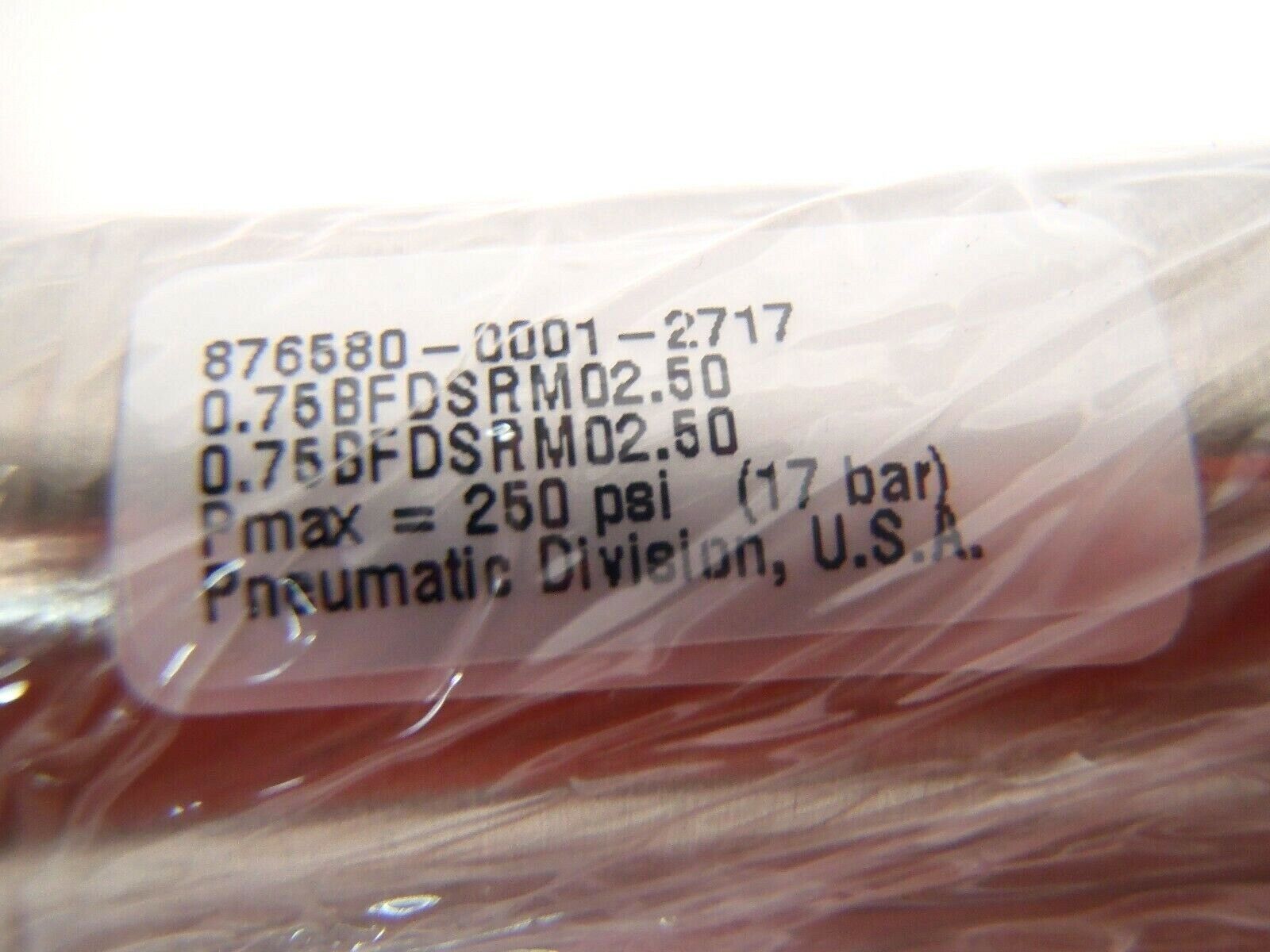 Parker 876580-0001-2717 Pneumatic Cylinder 250 psi (17 bar) 0.75BFDSRM02.50 - Maverick Industrial Sales