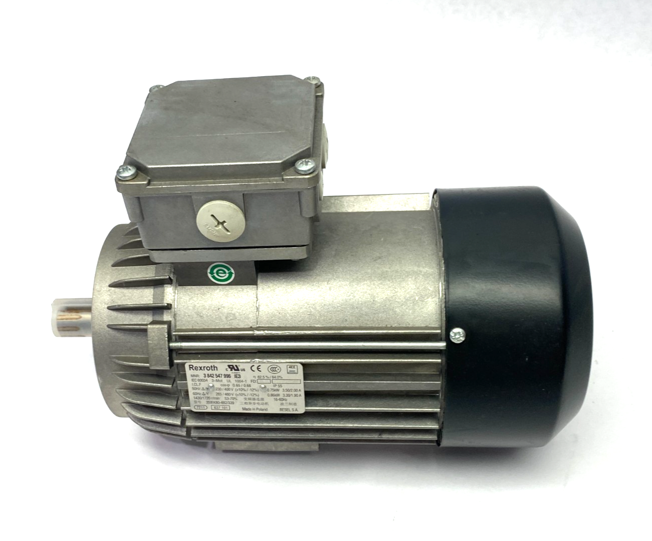 Bosch Rexroth 3842547996 Electric Motor 230/400V 750W 50HZ-265/460V 860W 60HZ - Maverick Industrial Sales
