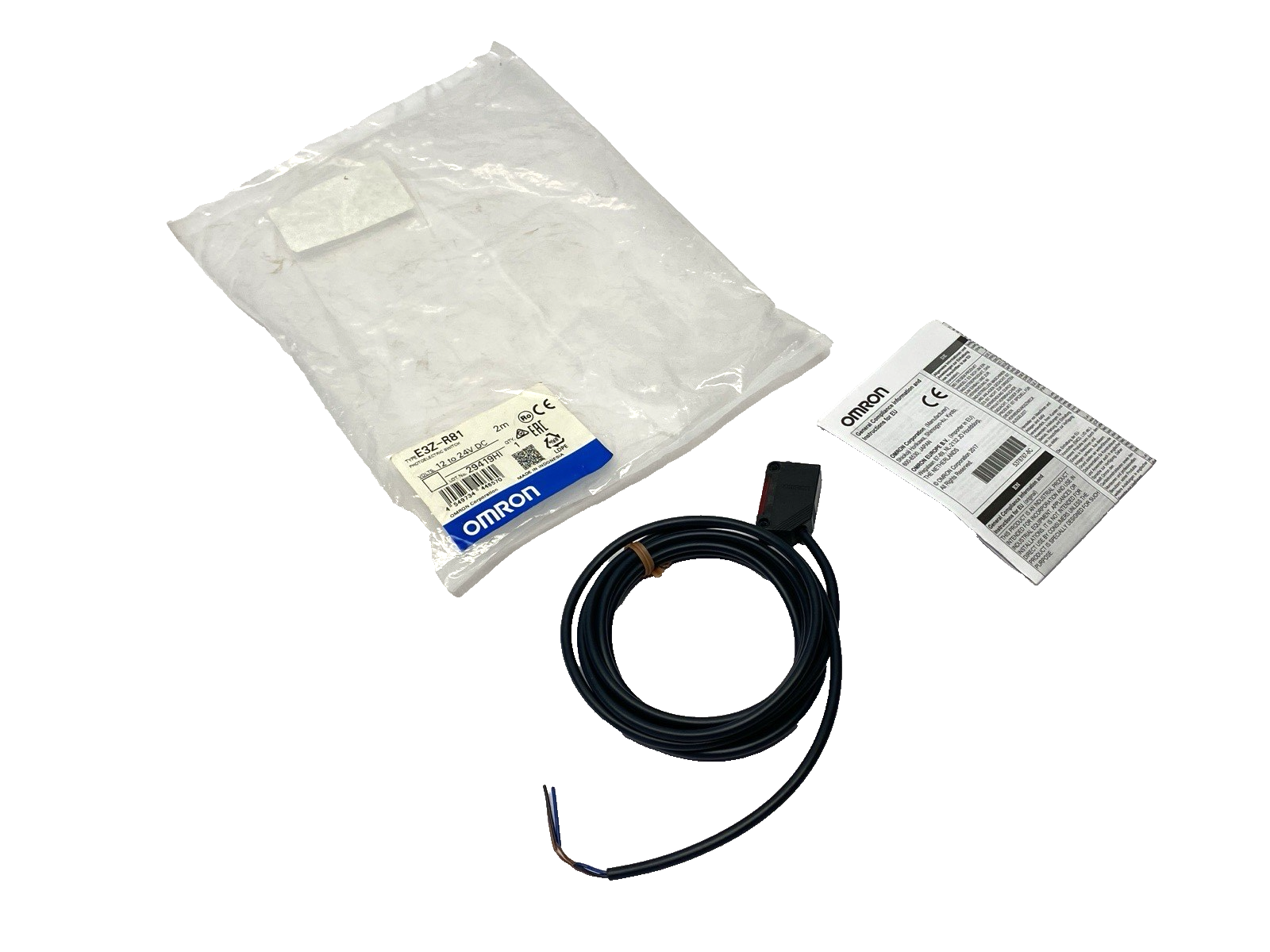 Omron E3Z-R81 Photoelectric Sensor 12-24VDC 2m - Maverick Industrial Sales