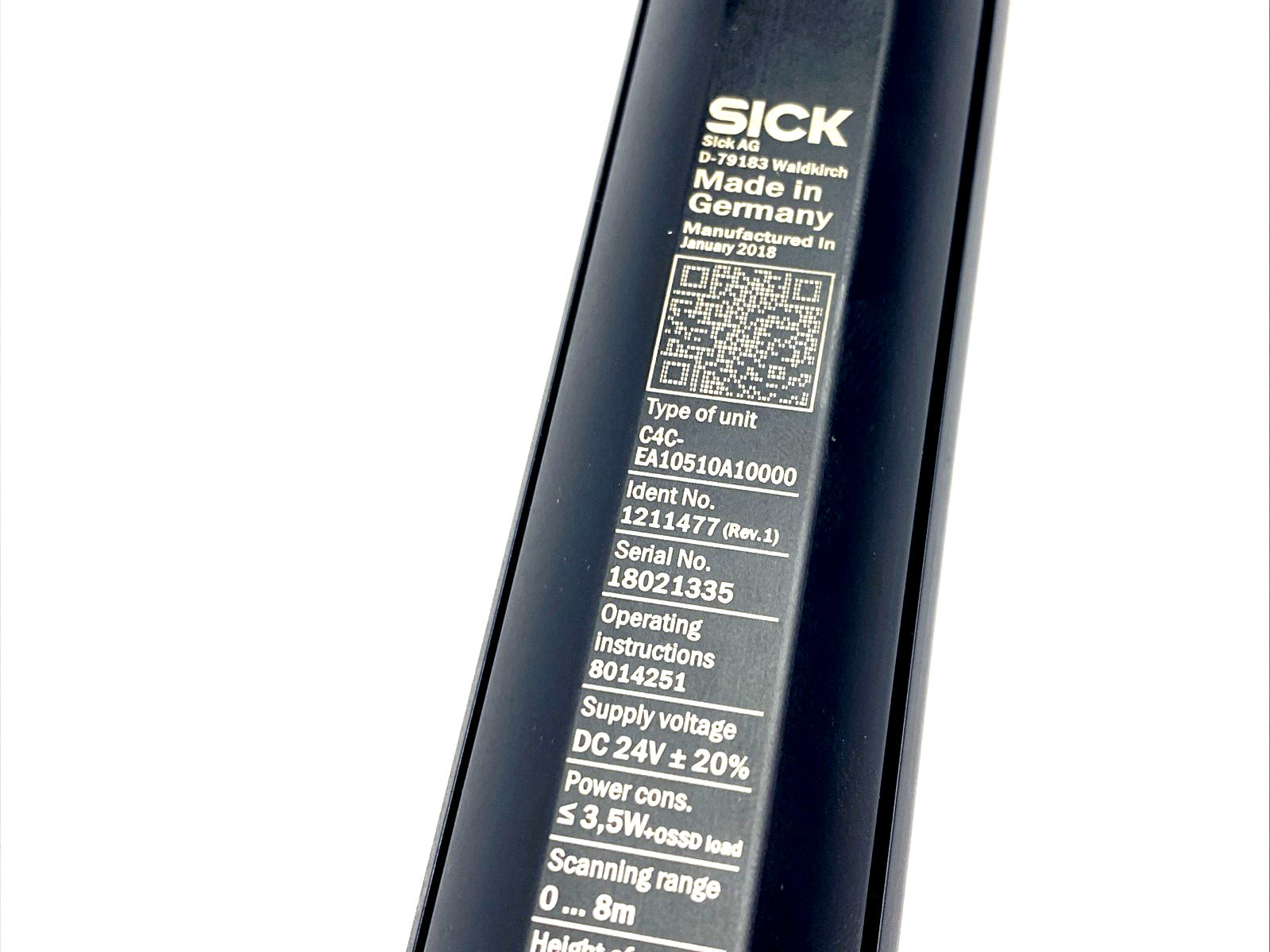 Sick C4C-EA10510A10000 deTec4 Core Safety Light Curtain Receiver 24VDC 1211477 - Maverick Industrial Sales