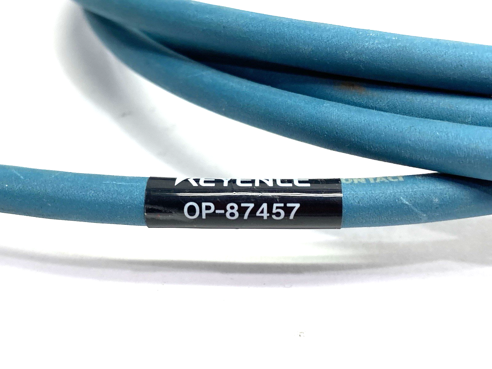 Keyence OP-87457 Ethernet Cable M12 4-Pin to RJ45, NFPA79-Compatible Straight 2m - Maverick Industrial Sales